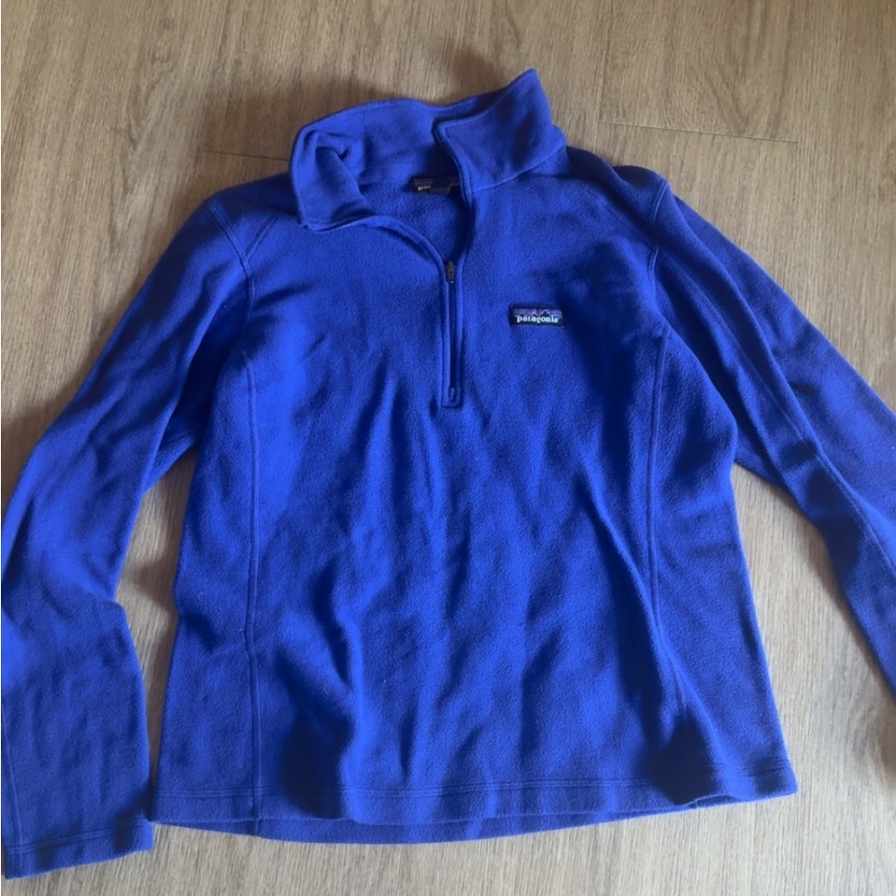 Patagonia Men's Zip-Up Sweater in Vibrant Blue